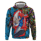 Personalized Adelaide Strikers Hoodie Hippie Psychedelic Pattern Vibrant Mandala Art Style