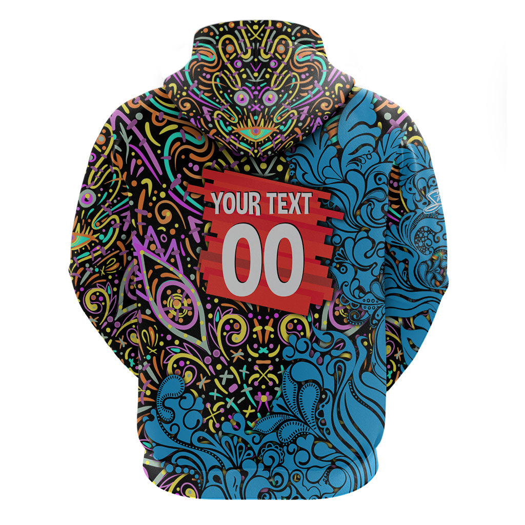 Personalized Adelaide Strikers Hoodie Hippie Psychedelic Pattern Vibrant Mandala Art Style