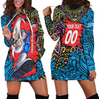 Personalized Adelaide Strikers Hoodie Dress Hippie Psychedelic Pattern Vibrant Mandala Art Style