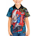 Personalized Adelaide Strikers Kid Hawaiian Shirt Hippie Psychedelic Pattern Vibrant Mandala Art Style