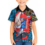 Personalized Adelaide Strikers Kid Hawaiian Shirt Hippie Psychedelic Pattern Vibrant Mandala Art Style