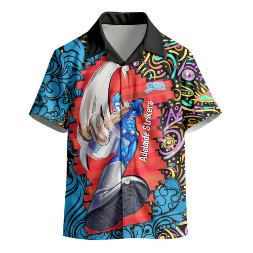 Personalized Adelaide Strikers Kid Hawaiian Shirt Hippie Psychedelic Pattern Vibrant Mandala Art Style