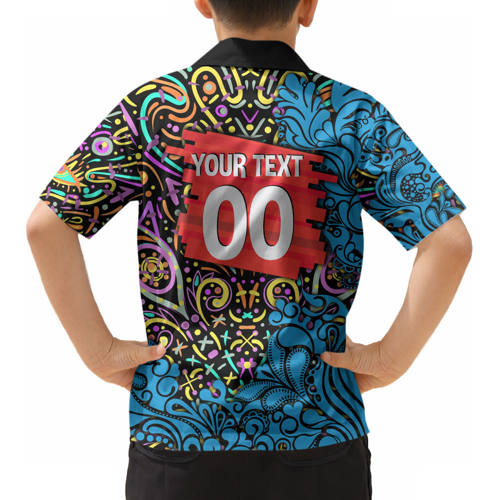Personalized Adelaide Strikers Kid Hawaiian Shirt Hippie Psychedelic Pattern Vibrant Mandala Art Style