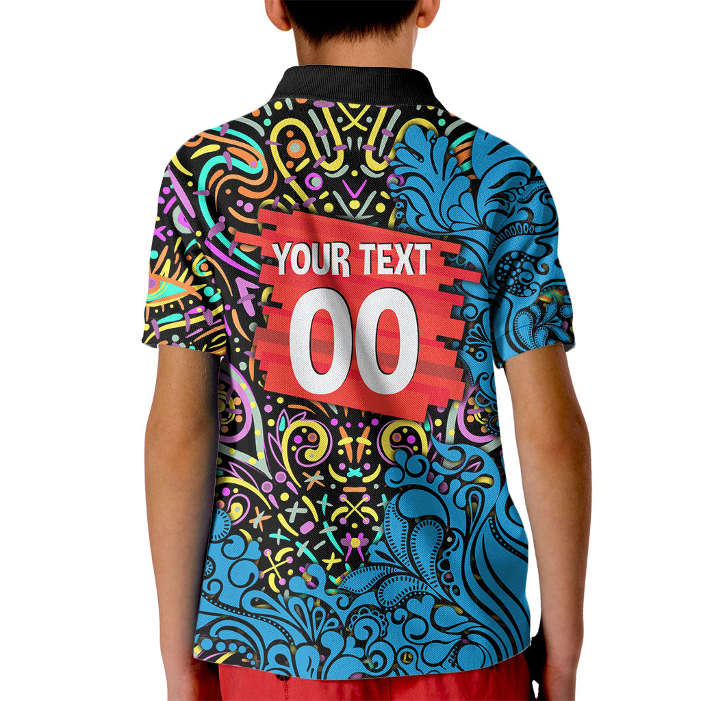 Personalized Adelaide Strikers Kid Polo Shirt Hippie Psychedelic Pattern Vibrant Mandala Art Style