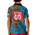 Personalized Adelaide Strikers Kid Polo Shirt Hippie Psychedelic Pattern Vibrant Mandala Art Style