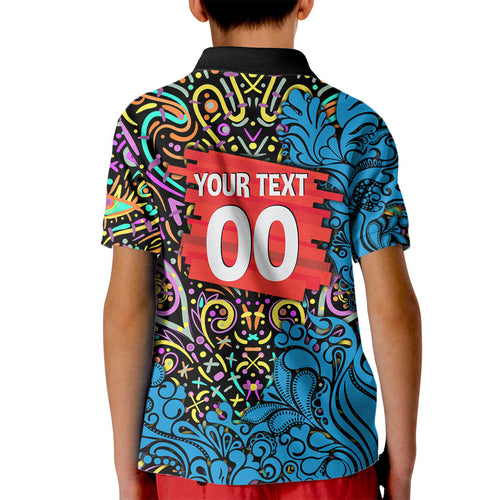 Personalized Adelaide Strikers Kid Polo Shirt Hippie Psychedelic Pattern Vibrant Mandala Art Style