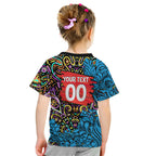 Personalized Adelaide Strikers Kid T Shirt Hippie Psychedelic Pattern Vibrant Mandala Art Style