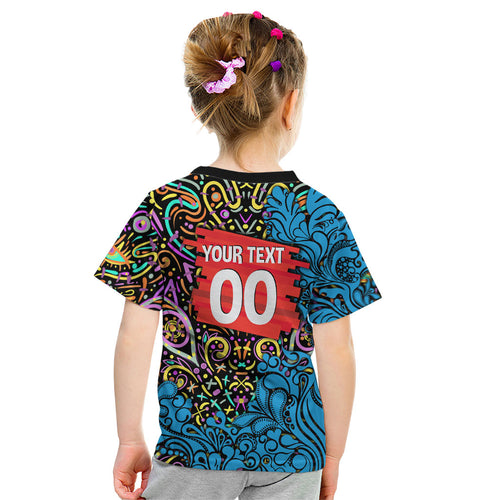 Personalized Adelaide Strikers Kid T Shirt Hippie Psychedelic Pattern Vibrant Mandala Art Style