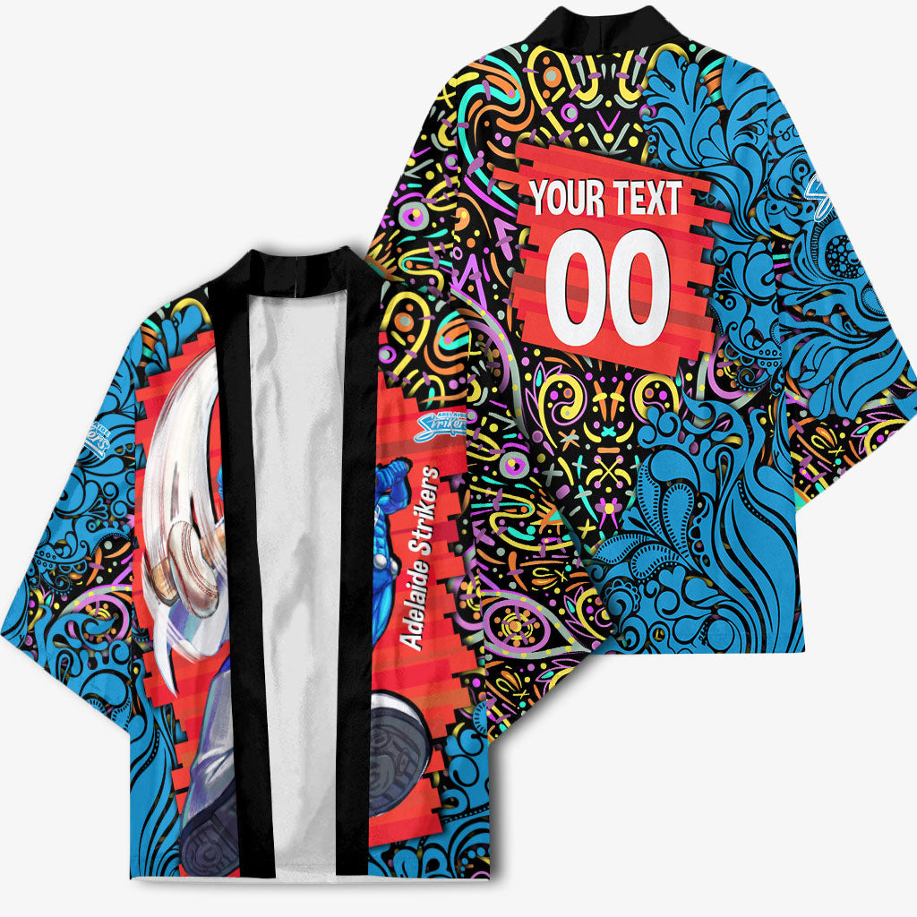 Personalized Adelaide Strikers Kimono Hippie Psychedelic Pattern Vibrant Mandala Art Style