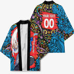 Personalized Adelaide Strikers Kimono Hippie Psychedelic Pattern Vibrant Mandala Art Style