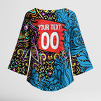 Personalized Adelaide Strikers Kimono Sleeve Blouse Hippie Psychedelic Pattern Vibrant Mandala Art Style