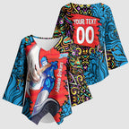 Personalized Adelaide Strikers Kimono Sleeve Blouse Hippie Psychedelic Pattern Vibrant Mandala Art Style