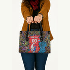 Personalized Adelaide Strikers Leather Bag Hippie Psychedelic Pattern Vibrant Mandala Art Style
