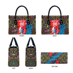 Personalized Adelaide Strikers Leather Bag Hippie Psychedelic Pattern Vibrant Mandala Art Style