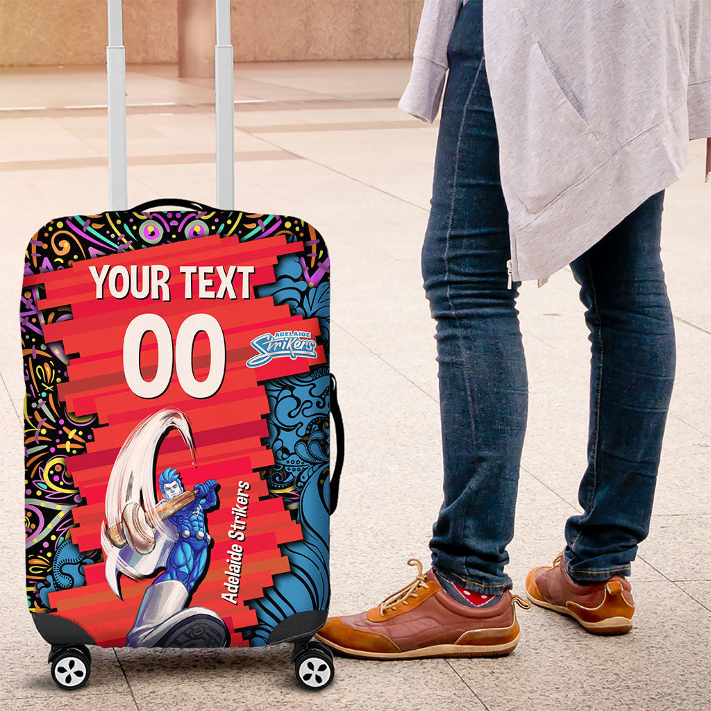 Personalized Adelaide Strikers Luggage Cover Hippie Psychedelic Pattern Vibrant Mandala Art Style