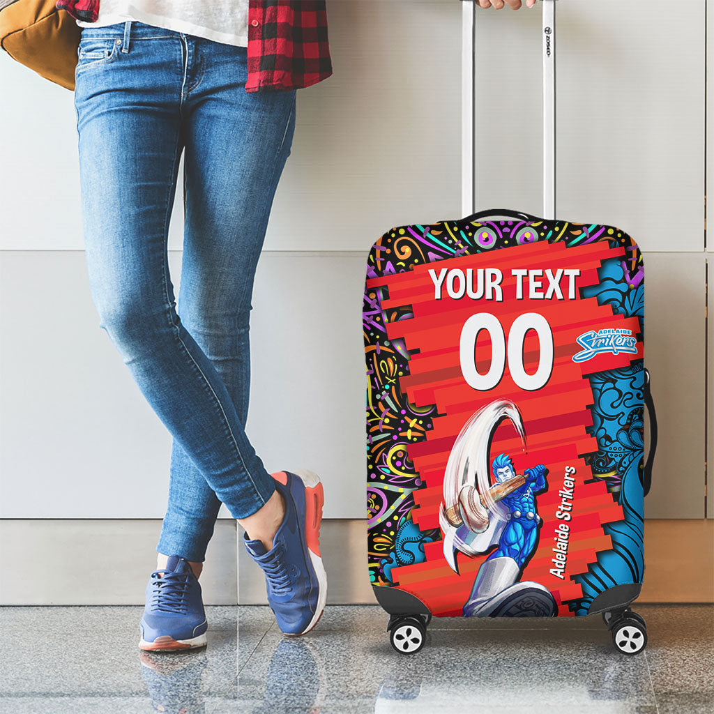 Personalized Adelaide Strikers Luggage Cover Hippie Psychedelic Pattern Vibrant Mandala Art Style