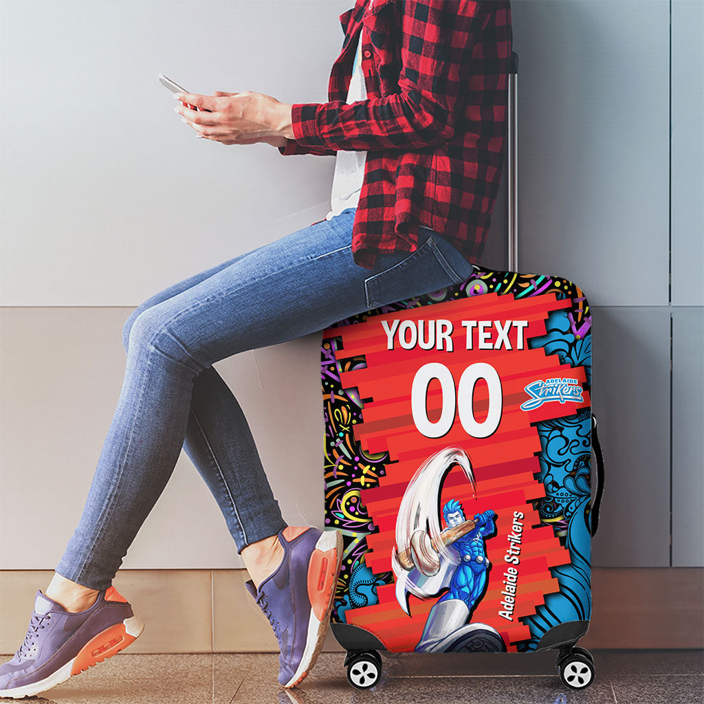 Personalized Adelaide Strikers Luggage Cover Hippie Psychedelic Pattern Vibrant Mandala Art Style