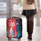 Personalized Adelaide Strikers Luggage Cover Hippie Psychedelic Pattern Vibrant Mandala Art Style
