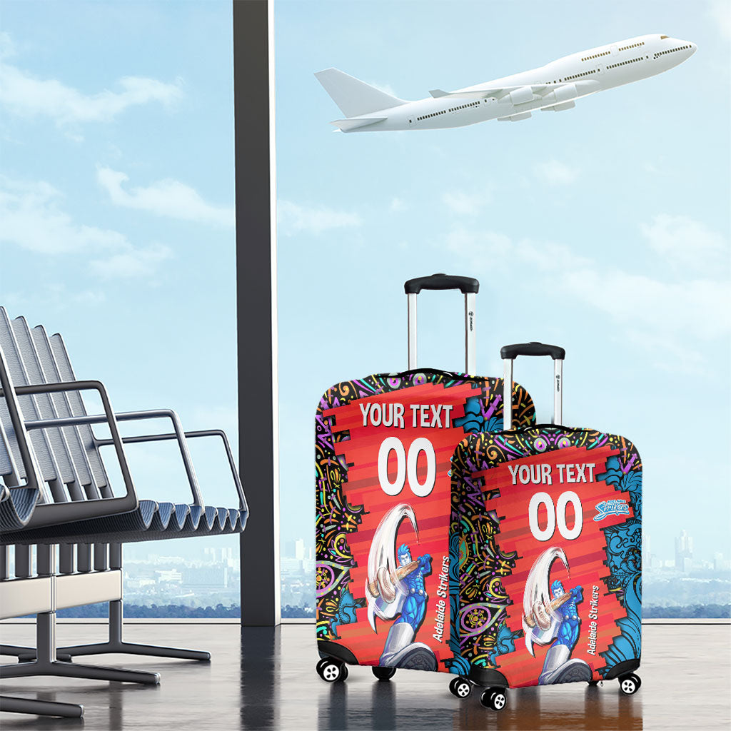 Personalized Adelaide Strikers Luggage Cover Hippie Psychedelic Pattern Vibrant Mandala Art Style