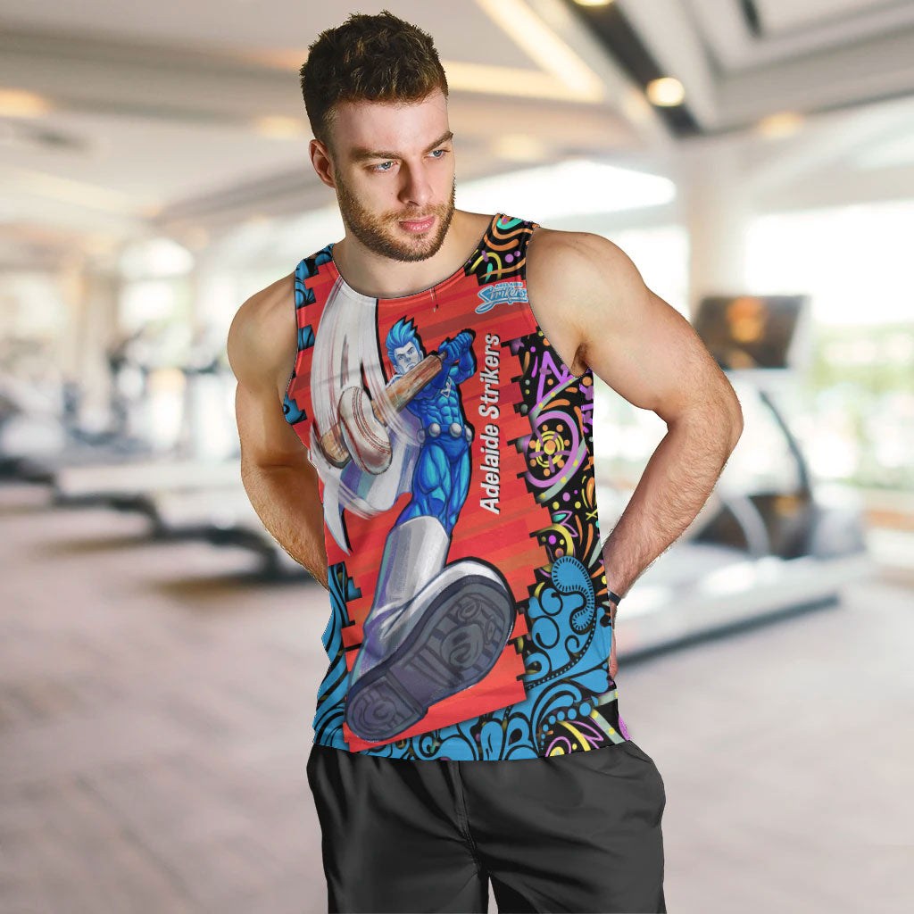 Personalized Adelaide Strikers Men Tank Top Hippie Psychedelic Pattern Vibrant Mandala Art Style
