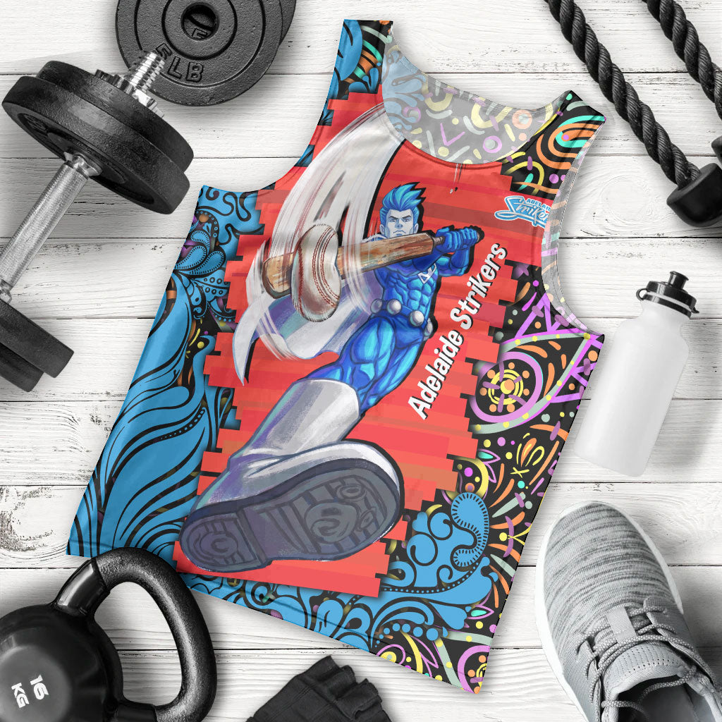 Personalized Adelaide Strikers Men Tank Top Hippie Psychedelic Pattern Vibrant Mandala Art Style