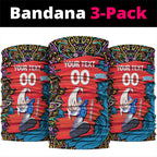 Personalized Adelaide Strikers Neck Gaiter Hippie Psychedelic Pattern Vibrant Mandala Art Style