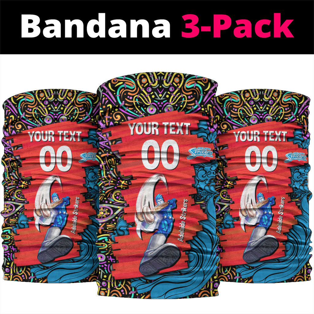 Personalized Adelaide Strikers Neck Gaiter Hippie Psychedelic Pattern Vibrant Mandala Art Style