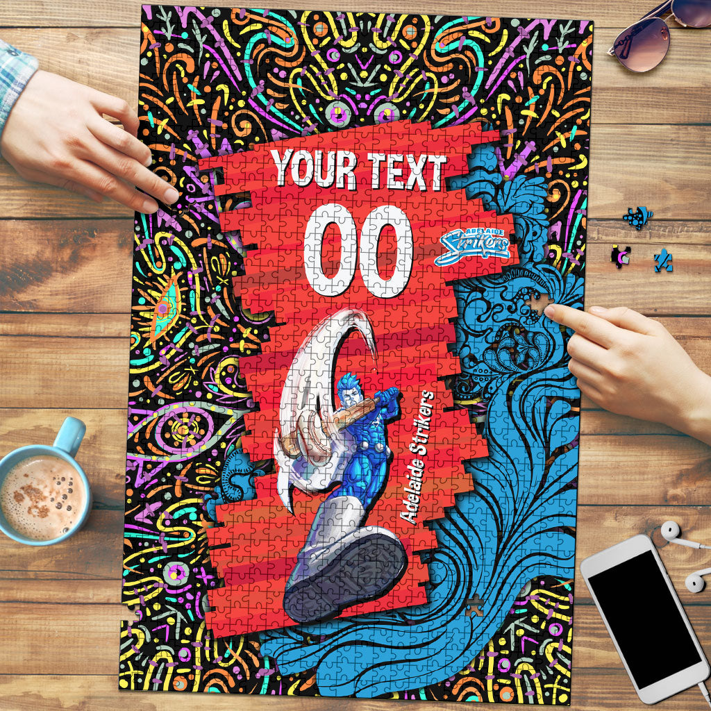 Personalized Adelaide Strikers Puzzle Hippie Psychedelic Pattern Vibrant Mandala Art Style