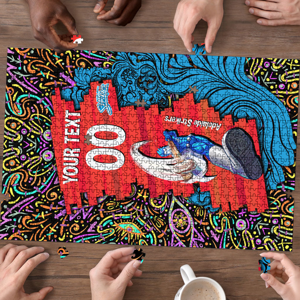 Personalized Adelaide Strikers Puzzle Hippie Psychedelic Pattern Vibrant Mandala Art Style