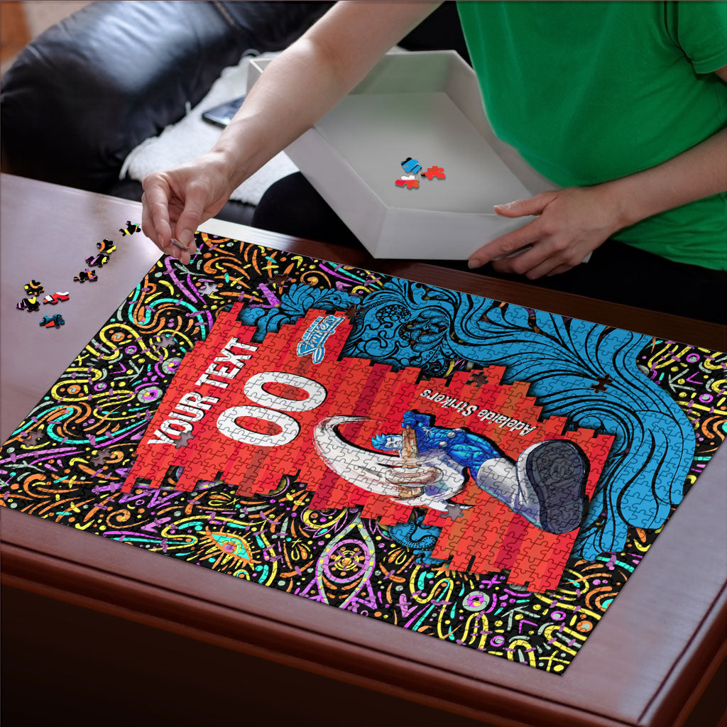 Personalized Adelaide Strikers Puzzle Hippie Psychedelic Pattern Vibrant Mandala Art Style