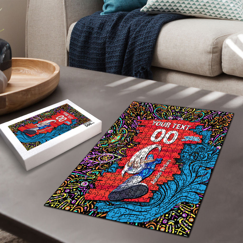 Personalized Adelaide Strikers Puzzle Hippie Psychedelic Pattern Vibrant Mandala Art Style