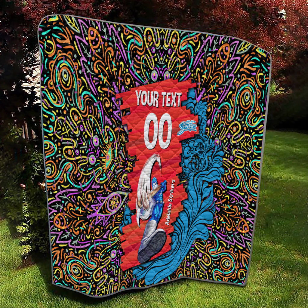 Personalized Adelaide Strikers Quilt Hippie Psychedelic Pattern Vibrant Mandala Art Style