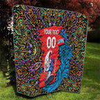 Personalized Adelaide Strikers Quilt Hippie Psychedelic Pattern Vibrant Mandala Art Style