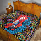 Personalized Adelaide Strikers Quilt Hippie Psychedelic Pattern Vibrant Mandala Art Style