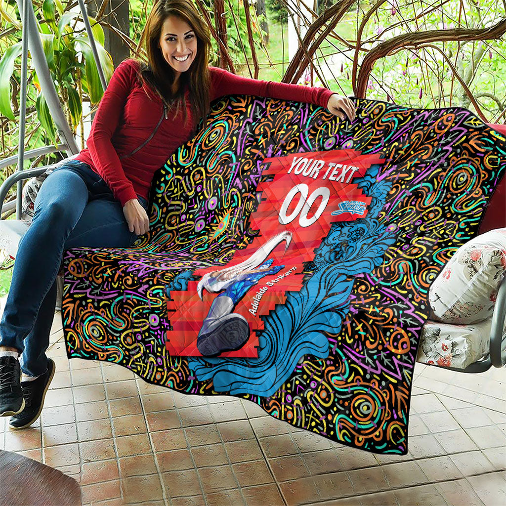 Personalized Adelaide Strikers Quilt Hippie Psychedelic Pattern Vibrant Mandala Art Style