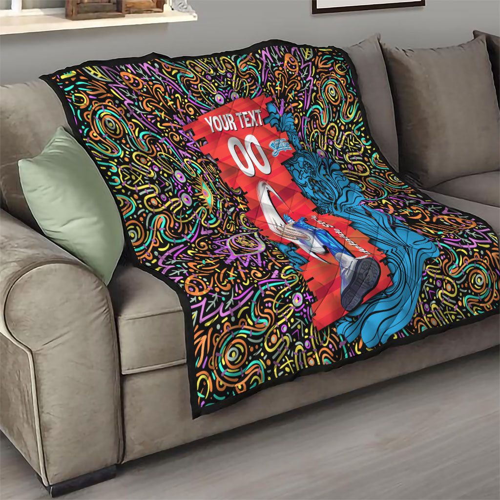 Personalized Adelaide Strikers Quilt Hippie Psychedelic Pattern Vibrant Mandala Art Style