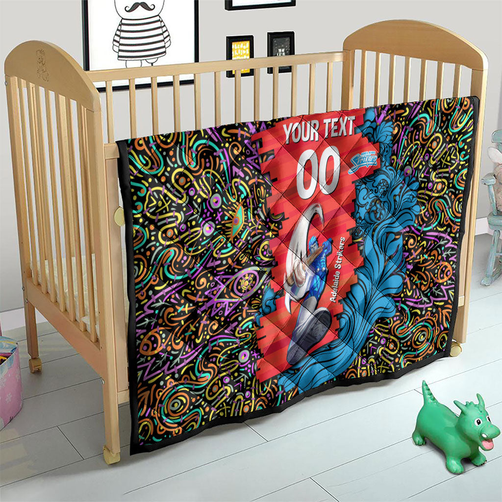 Personalized Adelaide Strikers Quilt Hippie Psychedelic Pattern Vibrant Mandala Art Style