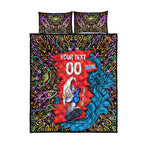 Personalized Adelaide Strikers Quilt Bed Set Hippie Psychedelic Pattern Vibrant Mandala Art Style