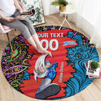 Personalized Adelaide Strikers Round Carpet Hippie Psychedelic Pattern Vibrant Mandala Art Style