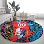 Personalized Adelaide Strikers Round Carpet Hippie Psychedelic Pattern Vibrant Mandala Art Style