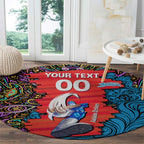Personalized Adelaide Strikers Round Carpet Hippie Psychedelic Pattern Vibrant Mandala Art Style