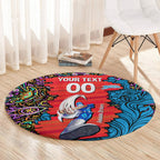 Personalized Adelaide Strikers Round Carpet Hippie Psychedelic Pattern Vibrant Mandala Art Style