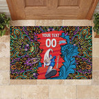 Personalized Adelaide Strikers Rubber Doormat Hippie Psychedelic Pattern Vibrant Mandala Art Style