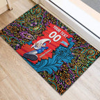 Personalized Adelaide Strikers Rubber Doormat Hippie Psychedelic Pattern Vibrant Mandala Art Style