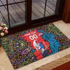 Personalized Adelaide Strikers Rubber Doormat Hippie Psychedelic Pattern Vibrant Mandala Art Style