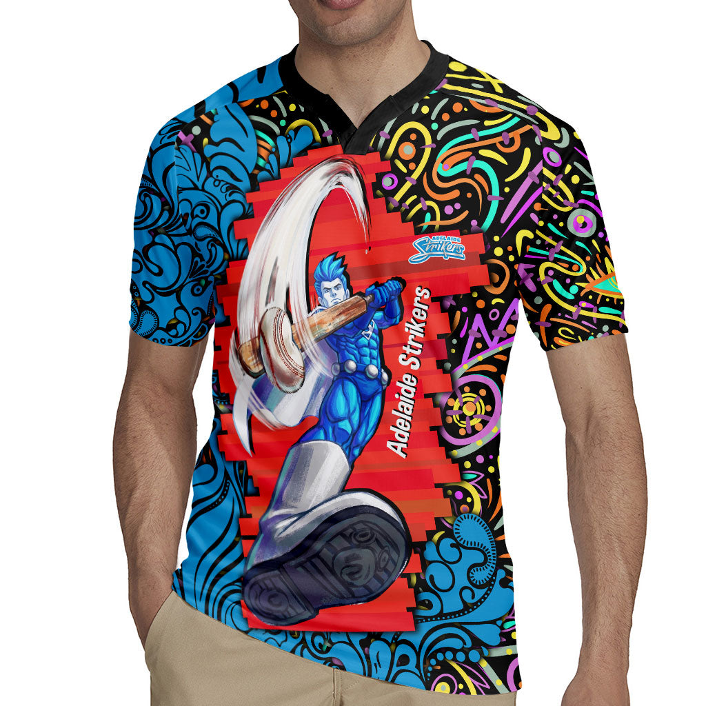 Personalized Adelaide Strikers Rugby Jersey Hippie Psychedelic Pattern Vibrant Mandala Art Style
