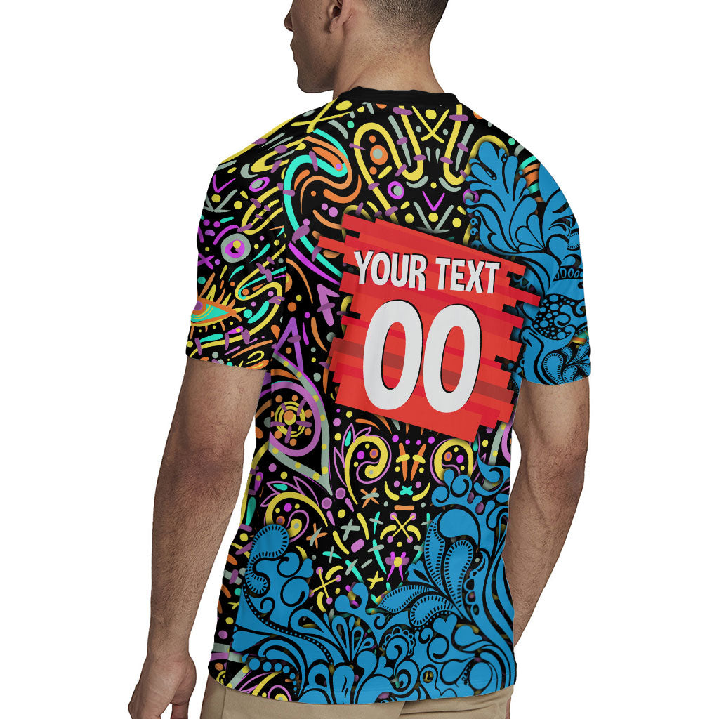 Personalized Adelaide Strikers Rugby Jersey Hippie Psychedelic Pattern Vibrant Mandala Art Style