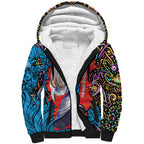 Personalized Adelaide Strikers Sherpa Hoodie Hippie Psychedelic Pattern Vibrant Mandala Art Style