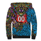 Personalized Adelaide Strikers Sherpa Hoodie Hippie Psychedelic Pattern Vibrant Mandala Art Style