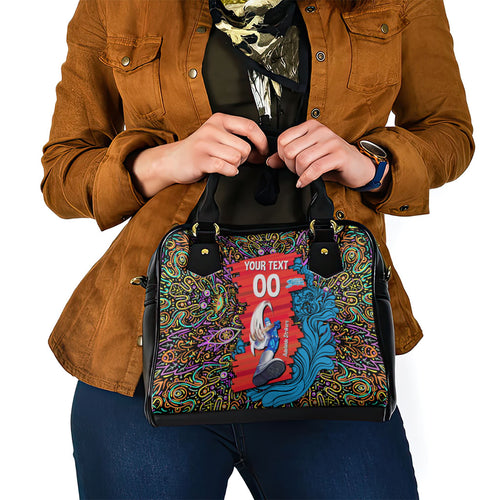 Personalized Adelaide Strikers Shoulder Handbag Hippie Psychedelic Pattern Vibrant Mandala Art Style